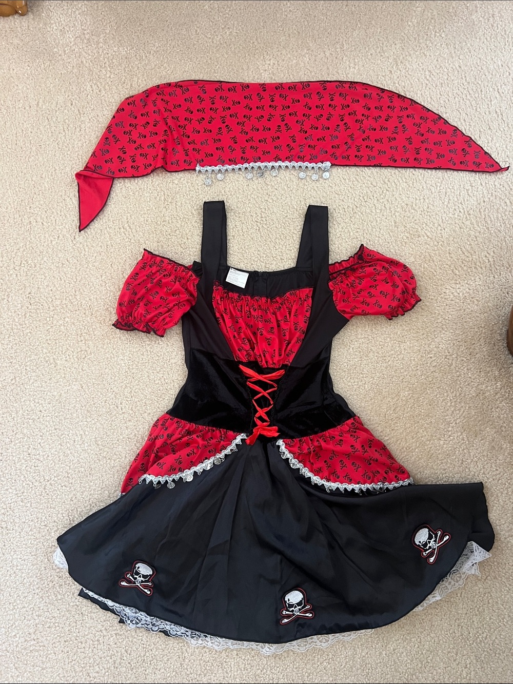 Pirate Costume Dress with Bandana